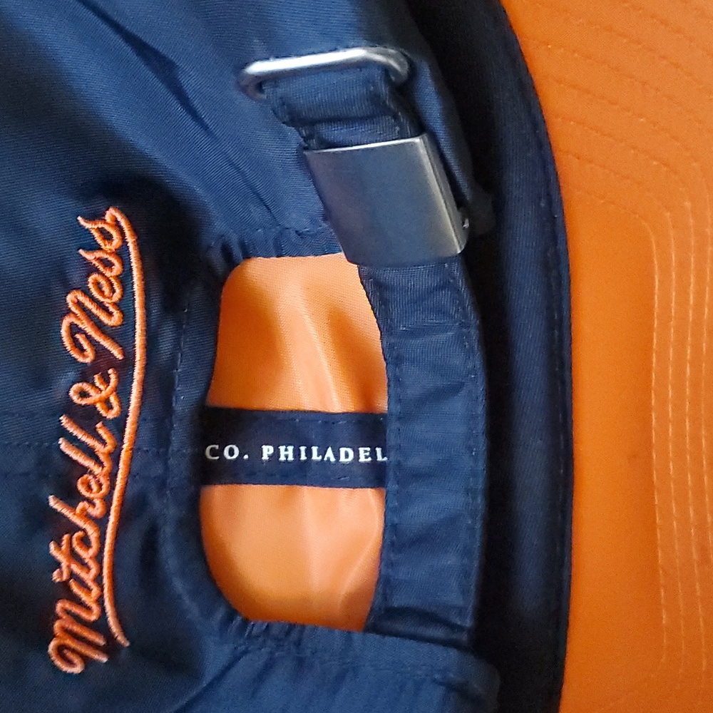 Mitchell & Ness Flight Pattern Nylon Strapback Hat - Picture 6 of 9